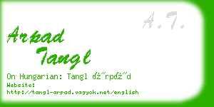 arpad tangl business card